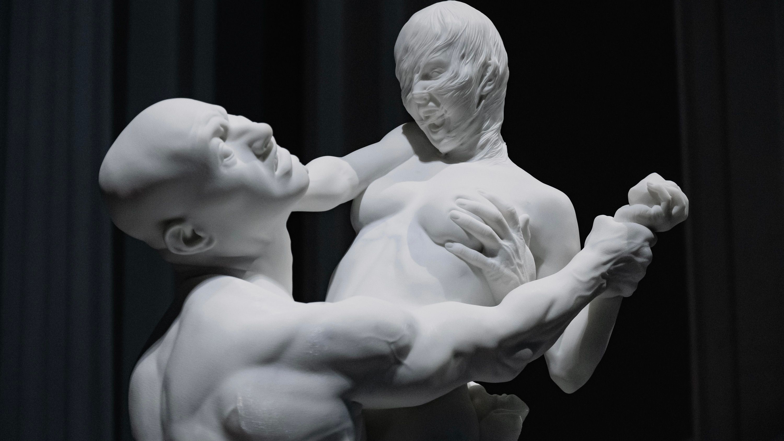 Sculptor Jago interview by Creative Director Francesca Melchior for SHOT Magazine Issue 17. Aiace & Cassandra Artwork